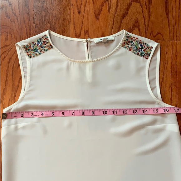 White with Beads Sleeveless Top - Picture 5 of 7